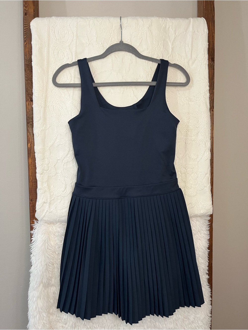 All In Motion Navy Blue Pleated Active Tennis Dress - Size Small